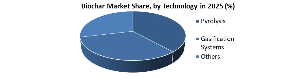 Biochar Market share by technology