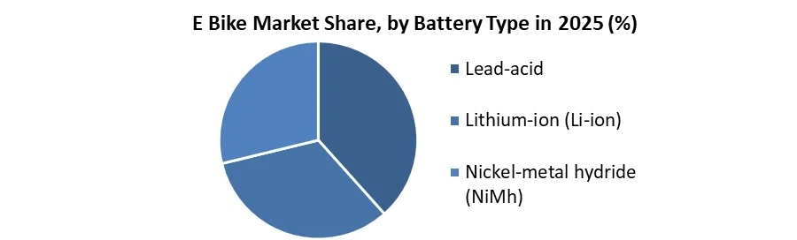 E bike market share by battery type