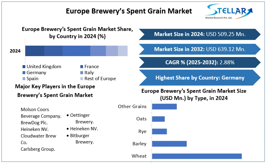 Europe Brewery’s Spent Grain Market cagr