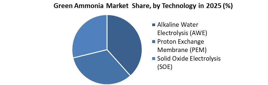 Green Ammonia Market share by technology