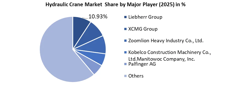 Hydraulic Crane Market volume share by major player