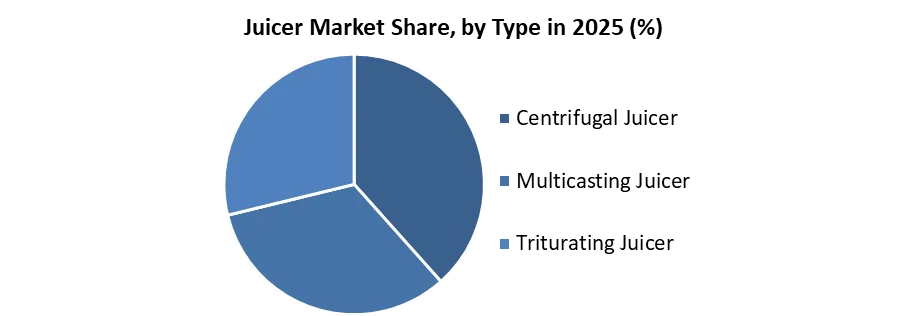 Juicer Market share by type