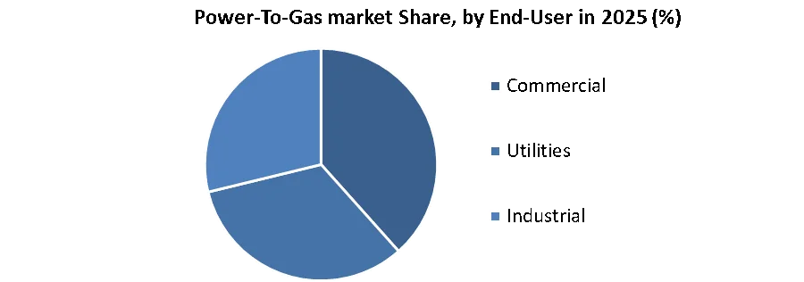 Power-To-Gas market share by end user