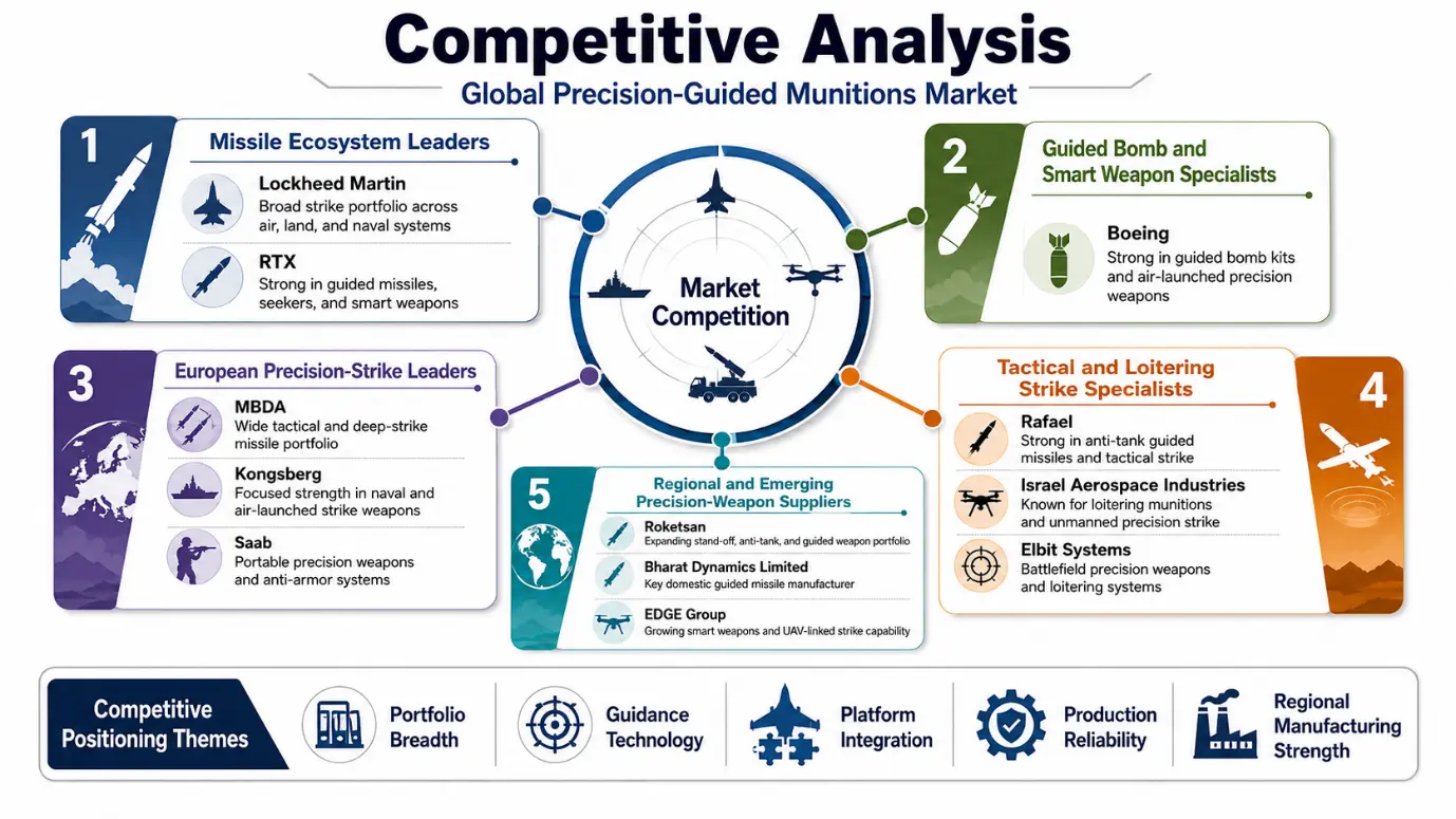 Precision-Guided Munitions Market  Competitive Analysis